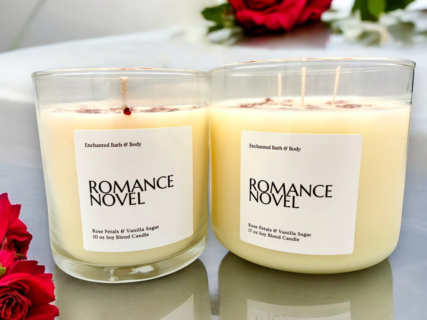 Romance Novel Candle