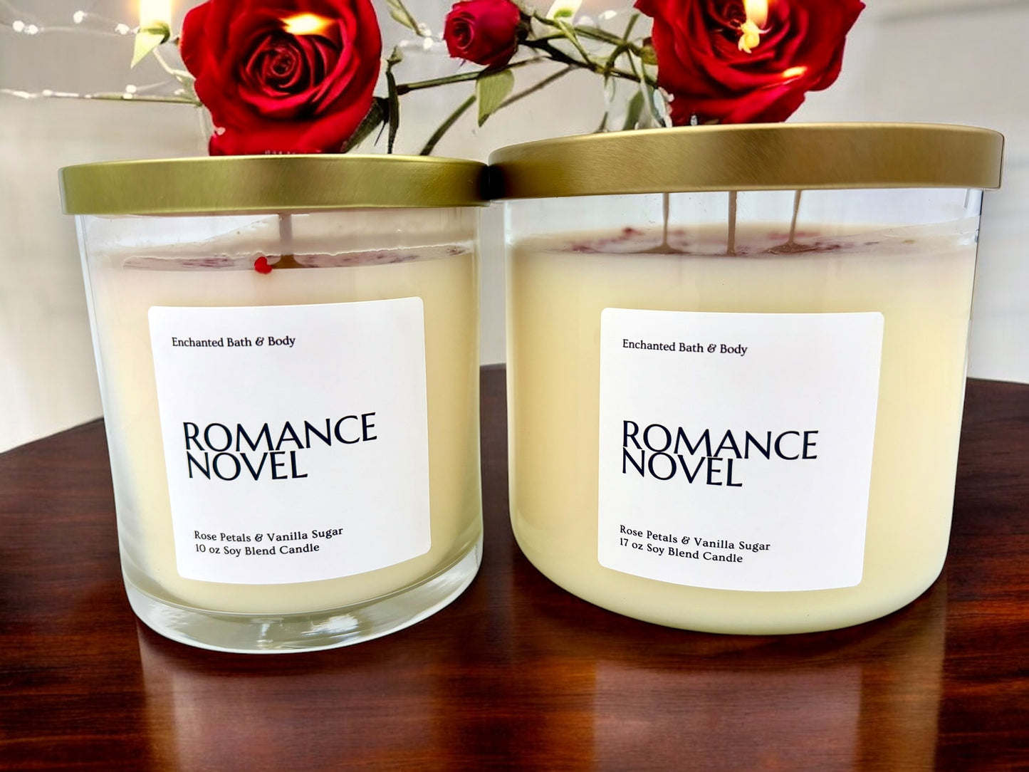Romance Novel Candle
